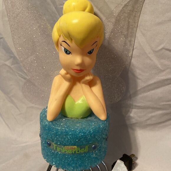 Disney Tinkerbell Lamp Table Desk Bedroom Fairy 11" Night Light - Picture 1 of 7